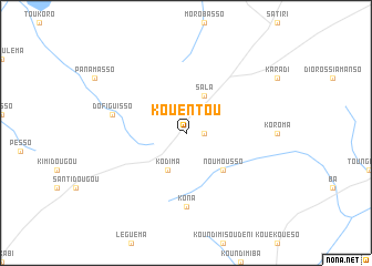 map of Kouentou