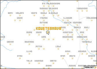 map of Kouété Amava