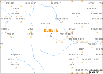 map of Kouété