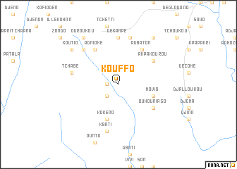 map of Kouffo