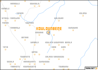 map of Koulounbéré