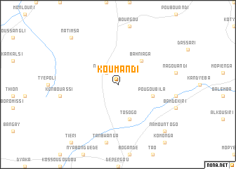 map of Koumandi