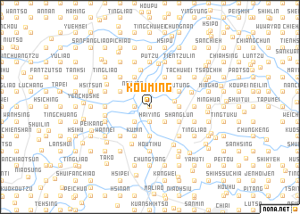 map of Kou-ming