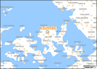 map of Koŭmnae