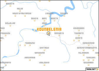 map of Kounbélénia