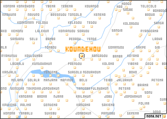 map of Koundéhou