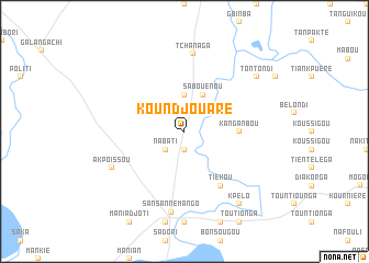 map of Koundjouaré