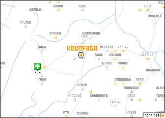 map of Kounfaga