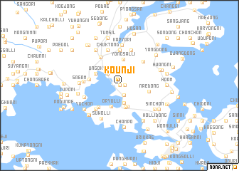 map of Koŭnji