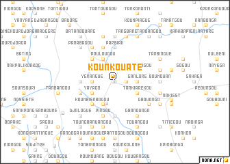 map of Kounkouaté