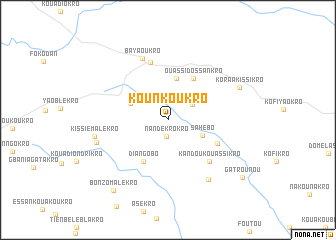 map of Kounkoukro