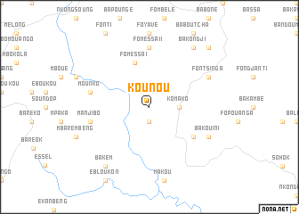 map of Kounou