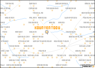 map of Kounyentoou