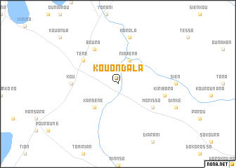 map of Kouondala