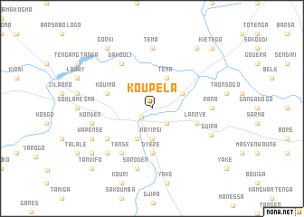 map of Koupéla