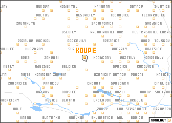 map of Koupě