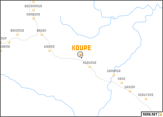 map of Koupé