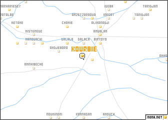 map of Kourbié