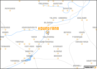 map of Kourdyana