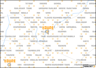 map of Kouré