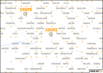 map of Kouré