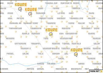 map of Kouré
