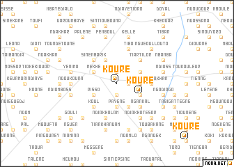 map of Kouré