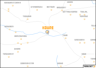 map of Kouré