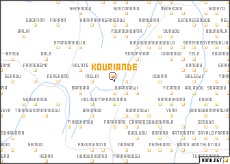 map of Kouriandé