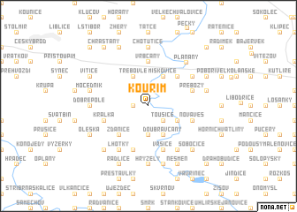 map of Kouřim