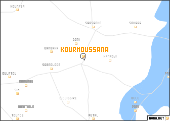 map of Kourmoussana