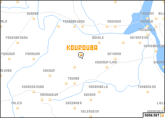 map of Kourouba