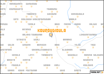 map of Kouroudioula