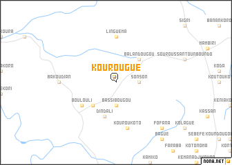 map of Kourougué