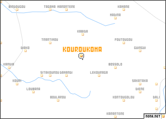 map of Kouroukoma