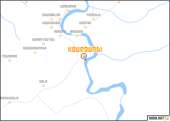 map of Kouroundi