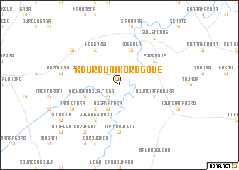 map of Kourouni Korogoué