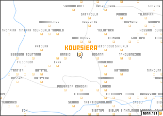 map of Koursiéra