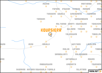 map of Koursiéra