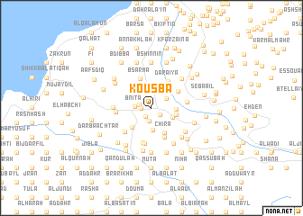 map of Koûsba