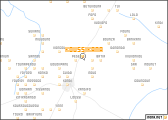 map of Koussikana