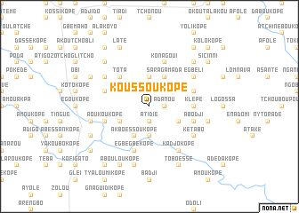 map of Koussoukopé