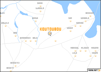 map of Koutoubou