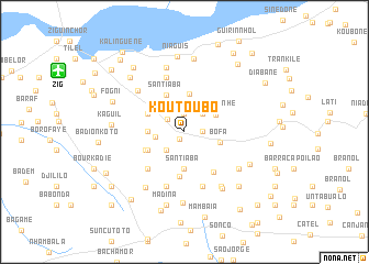 map of Koutoubo