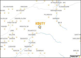 map of Kouty