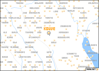 map of Kouvé