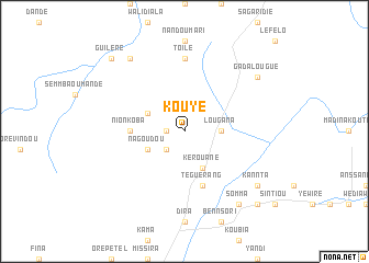 map of Kouyé