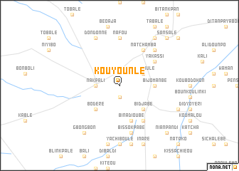 map of Kouyounlé