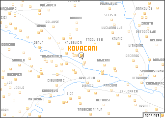 map of Kovačani