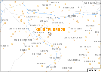 map of Kovačeva Bara